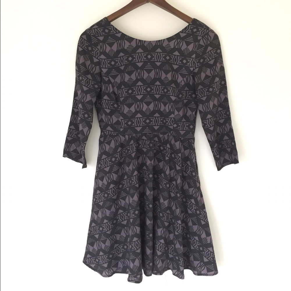 Geometric print dress